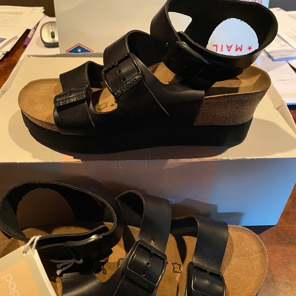 Papillio Linea black leather 5 narrow new
